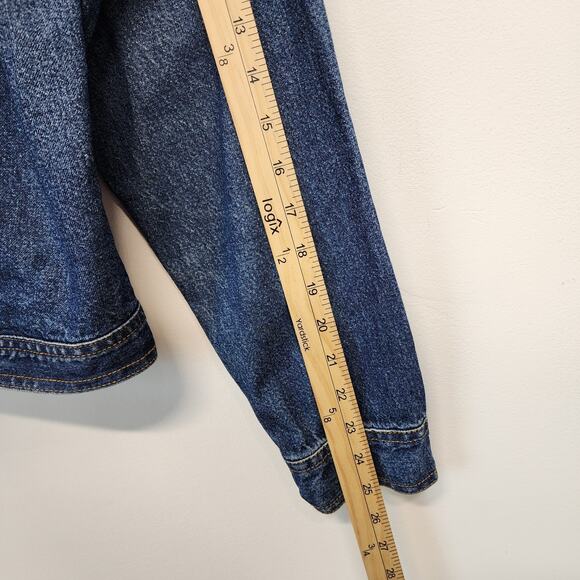 Vintage Bill Blass Relaxed Fit Jean Denim Jacket Size L Medium Wash 100% Cotton - Picture 12 of 13